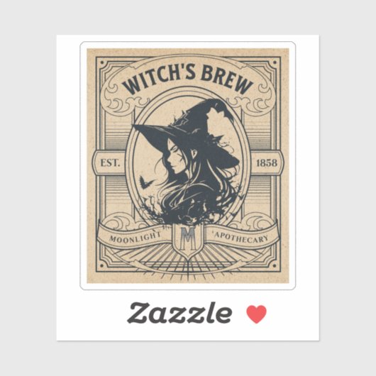 Halloween Witch Potion Apothecary Fles Label (Vel)