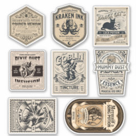 Halloween Witch Potion Label Wizard apotheek