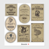  Halloween Witch Potion Label Wizard Magic (Vel)