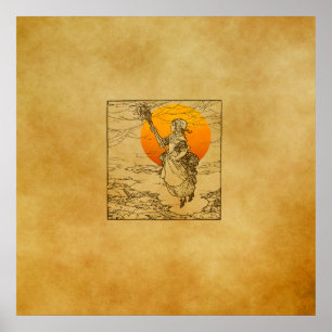  Halloween Witch Print, Poster