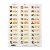Halloween  Witch Pumpkin Bat Retouradres Etiket (Full Sheet)
