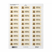 Halloween Witch Pumpkin Bat Retouradres Etiket (Full Sheet)