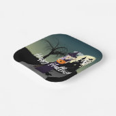 Halloween Witch Pumpkin Black cat Jouw tekst Papieren Bordje (Gebogen)