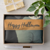 Halloween Witch Pumpkin Black cat Jouw tekst Tissuepapier (Geschenk)