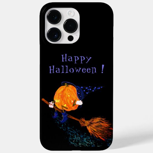Halloween Witch Pumpkin Flying Broom Case-Mate iPhone Case (Achterkant)