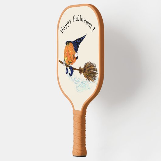 Halloween Witch Pumpkin Flying Pickleball Paddle (Links)