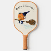 Halloween Witch Pumpkin Flying Pickleball Paddle (Achterkant)