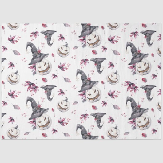 Halloween Witch Pumpkin Gift Wrapping Tissue Paper Tissuepapier (Voorkant)