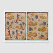 Halloween Witch Pumpkin Paper Decoupage Tissuepapier (Voorkant)