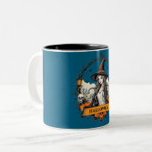 Halloween Witch & Pumpkins Classic Coffee Mok - SP (Voorkant links)