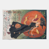 Halloween Witch & Pumpkins Theedoek (Horizontaal)