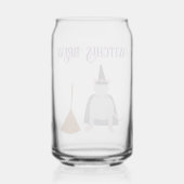 =Halloween Witch Rat en Broom Custom Blikvorm Glas (Achterkant)
