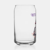 =Halloween Witch Rat en Broom Custom Blikvorm Glas (Rechts)