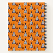 Halloween Witch Rat en Broom Custom Naam Notitieboek (Achterkant)