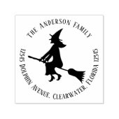 Halloween Witch Retour Adres Aangepast Zelfinktende Stempel (Design)