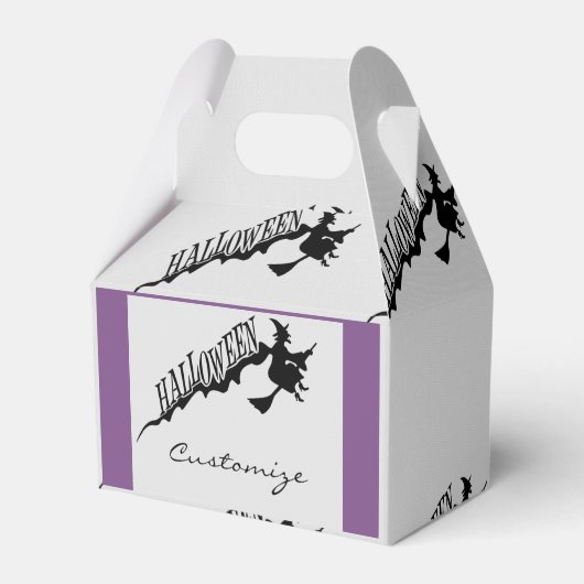 Halloween Witch Riding Broom Thunder_Cove Bedankdoosjes (Voorkant Zijde)