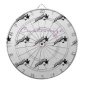 Halloween Witch Riding Broom Thunder_Cove Dartbord (Voorkant)