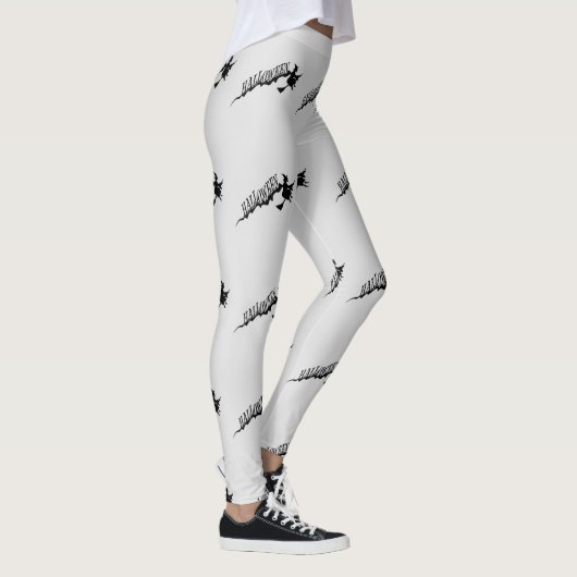 Halloween Witch Riding Broom Thunder_Cove Leggings (Rechts)