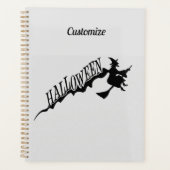 Halloween Witch Riding Broom Thunder_Cove Planner (Voorkant)
