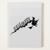 Halloween Witch Riding Broom Thunder_Cove Planner (Achterkant)