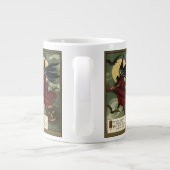 Halloween Witch Riding Broomstick met kat Grote Koffiekop (Achterkant)