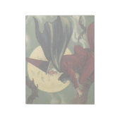  Halloween Witch Riding Broomstick met kat Notitieblok (Linkerzijde)
