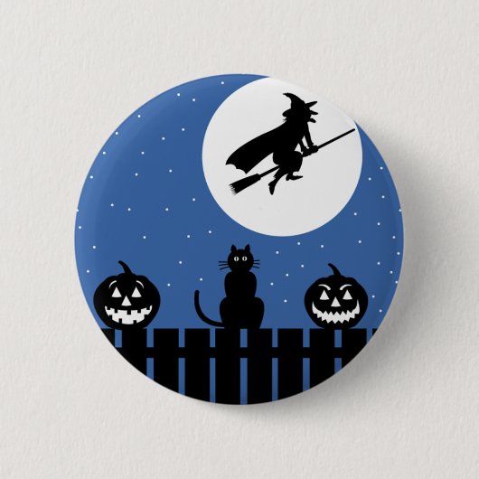 Halloween Witch Ronde Button 5,7 Cm (Voorkant)