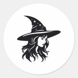 Halloween Witch Ronde Sticker