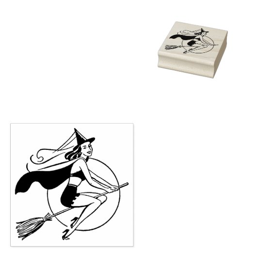   Halloween Witch Rubberstempel (Gestempeld)