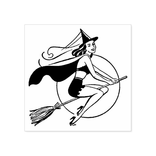 Halloween Witch Rubberstempel (Afrduk)