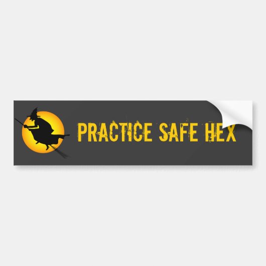 Halloween Witch Safe Hex Bumper Sticker 6 (Voorkant)
