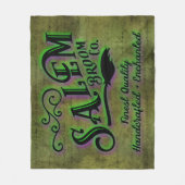 Halloween Witch Salem Broom Company Sign Fleece Deken (Voorkant)