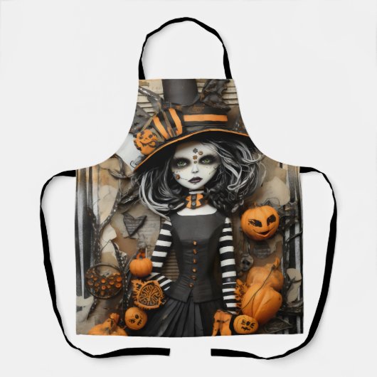 Halloween witch schort (Voorkant)