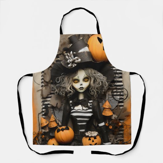 Halloween witch schort (Voorkant)