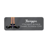 Halloween Witch Shoes Cute Whimsical Spooky Etiket (Voorkant)