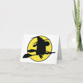 Halloween Witch Silhouette Bedankkaart (Voorkant)