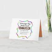 Halloween Witch Silhouette Broom Riding Kaart (Achterkant)