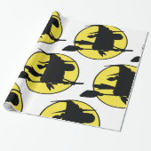 Halloween Witch Silhouette Cadeaupapier (Uitgerold)