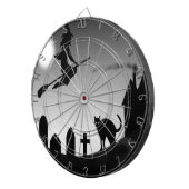 HALLOWEEN WITCH SILHOUETTE DARTBORD (Voorkant Rechts)