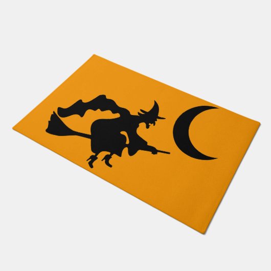 Halloween Witch Silhouette Deurmat (Schuin)
