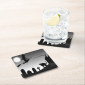 HALLOWEEN WITCH SILHOUETTE KARTONNEN ONDERZETTERS (Insitu)