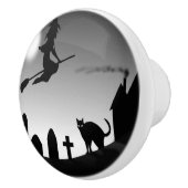 HALLOWEEN WITCH SILHOUETTE KERAMISCHE KNOP (Rechts)