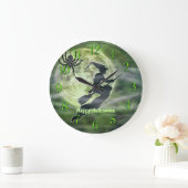 Halloween Witch Silhouette met spin Grote Klok (Huis)