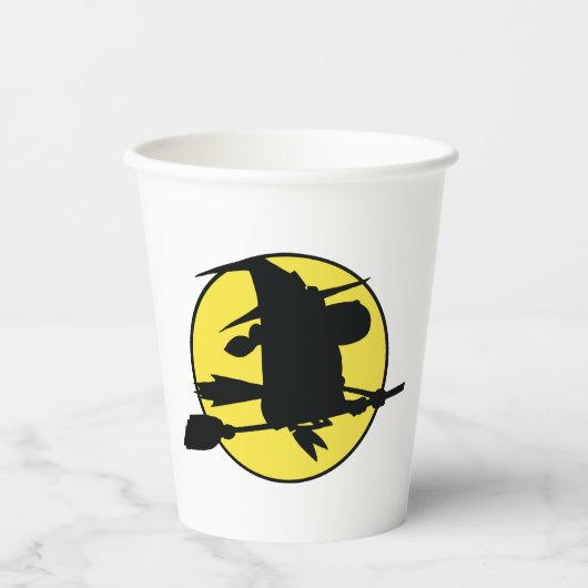 Halloween Witch Silhouette Papieren Bekers (Voorkant)