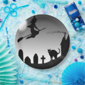 HALLOWEEN WITCH SILHOUETTE PAPIEREN BORDJE (Feest)