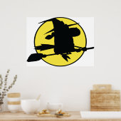 Halloween Witch Silhouette Poster (Keuken)
