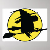 Halloween Witch Silhouette Poster (Voorkant)