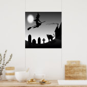 HALLOWEEN WITCH SILHOUETTE POSTER (Keuken)
