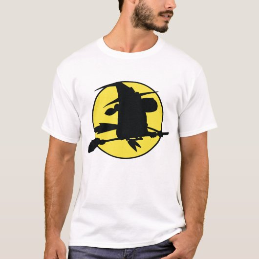 Halloween Witch Silhouette T-shirt (Voorkant)
