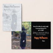 Halloween Witch Silver Foil Wenskaart Folie Kaarten (Display)